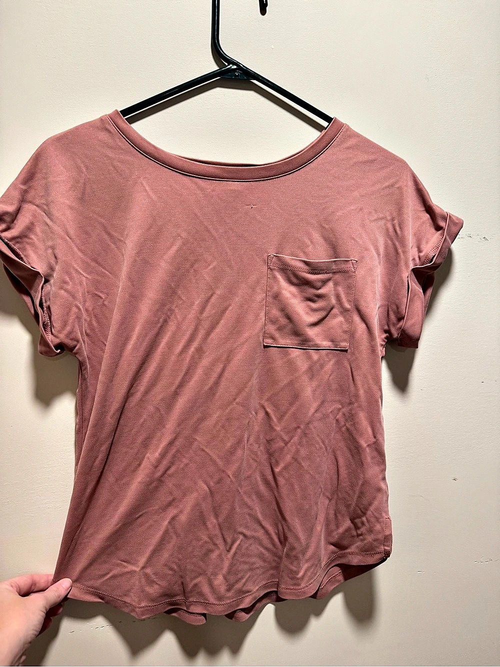 a new day Short Sleeve Pocket Tee Pink Small